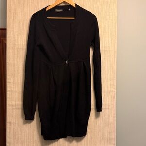 Repeat cashmere Black Button-Up long Cardigan S